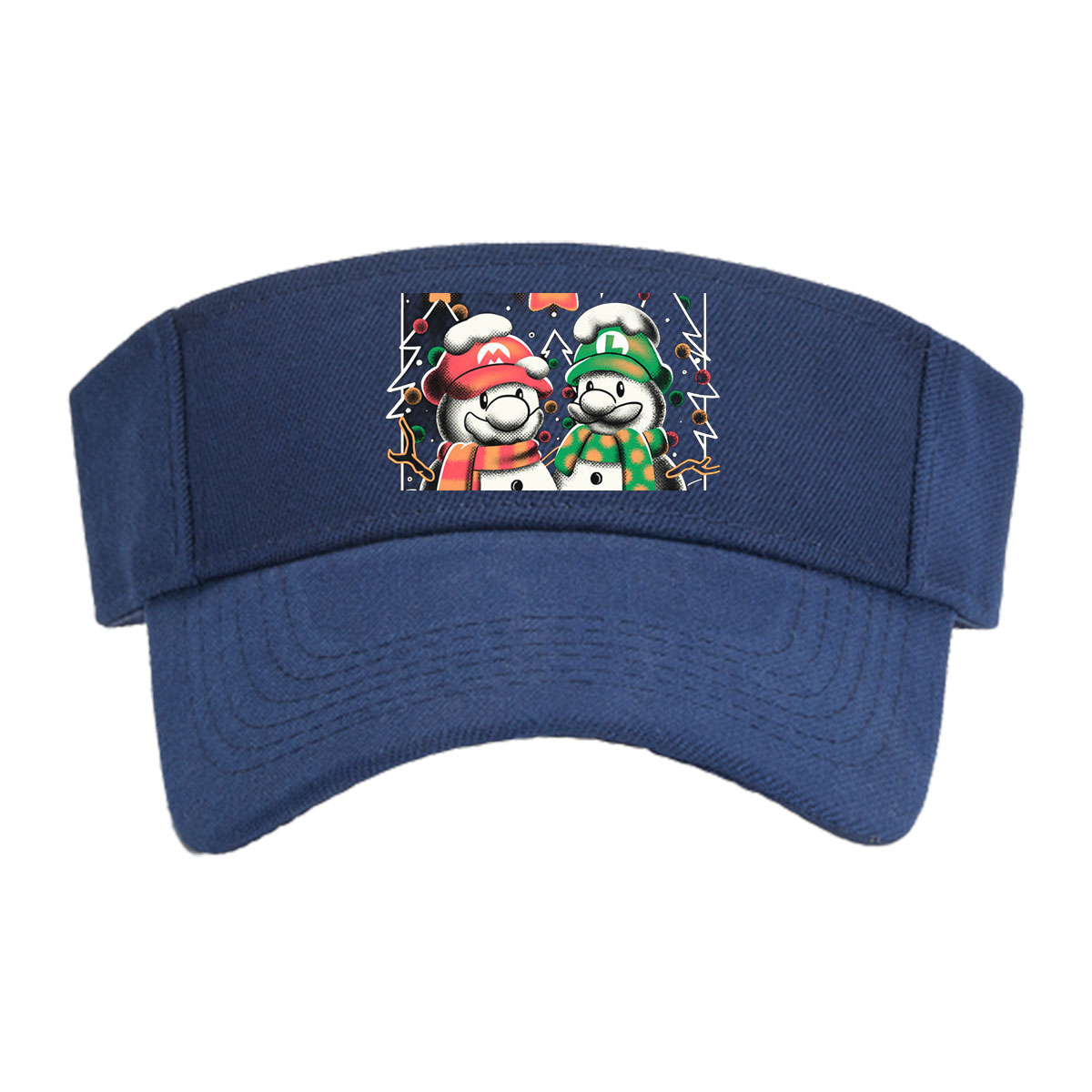 Mario and Luigi Snowmen Christmas Art -  Visor cap