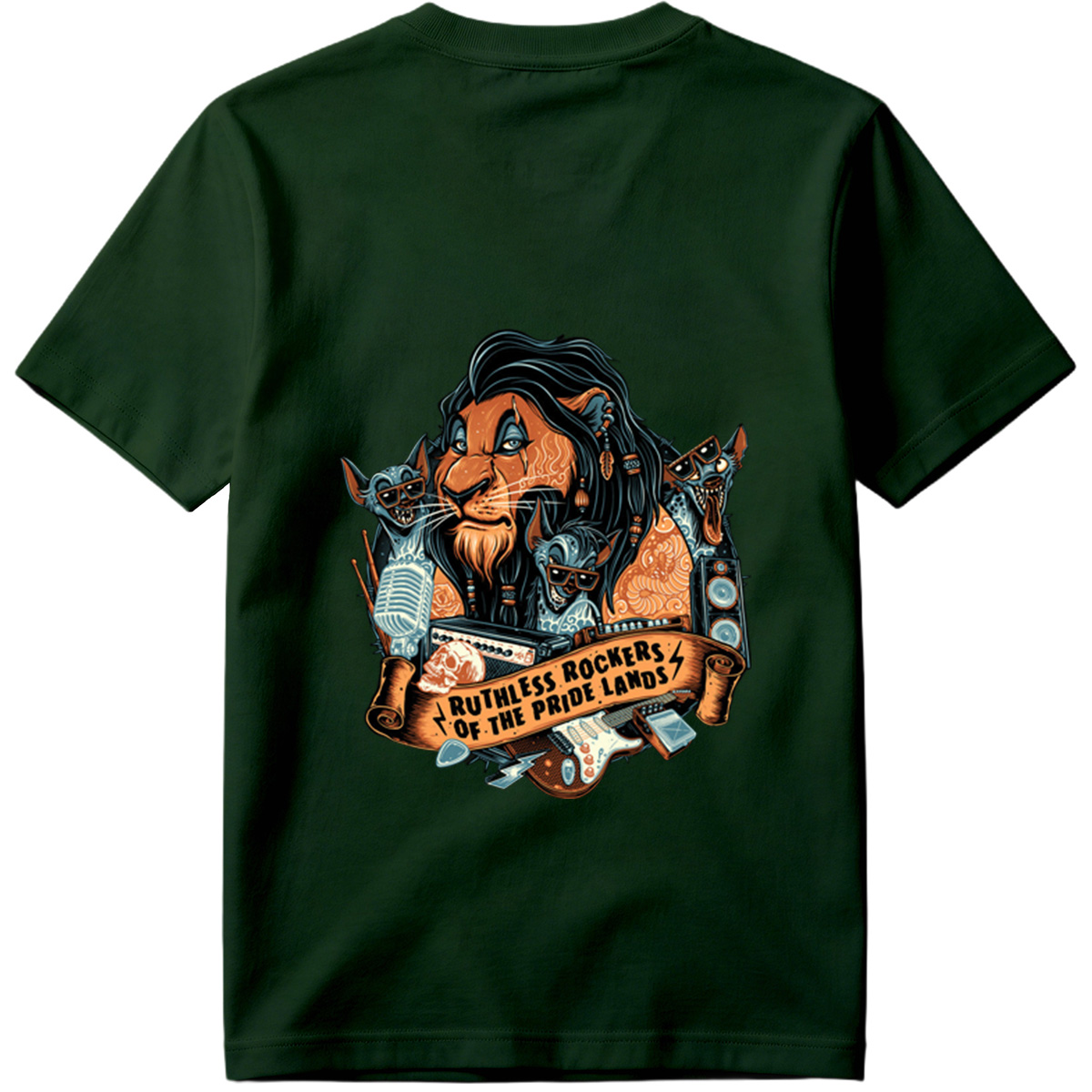 Ruthless Rockers of the Pride Lands: Lion, Hyena, and Meerkat Band - Tee