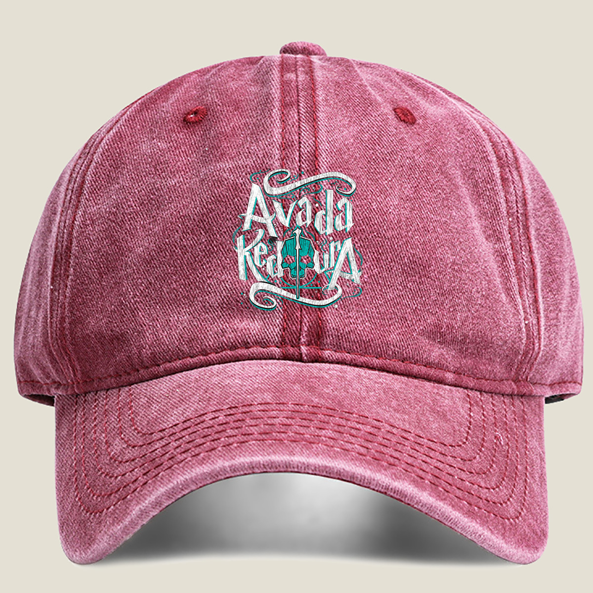 Avada Kedavra Spell Art - Washed Denim - Baseball Cap
