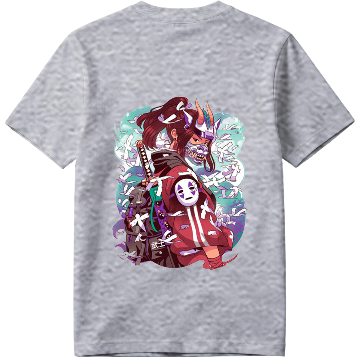 Samurai Warrior with Mask and Katana - Tee