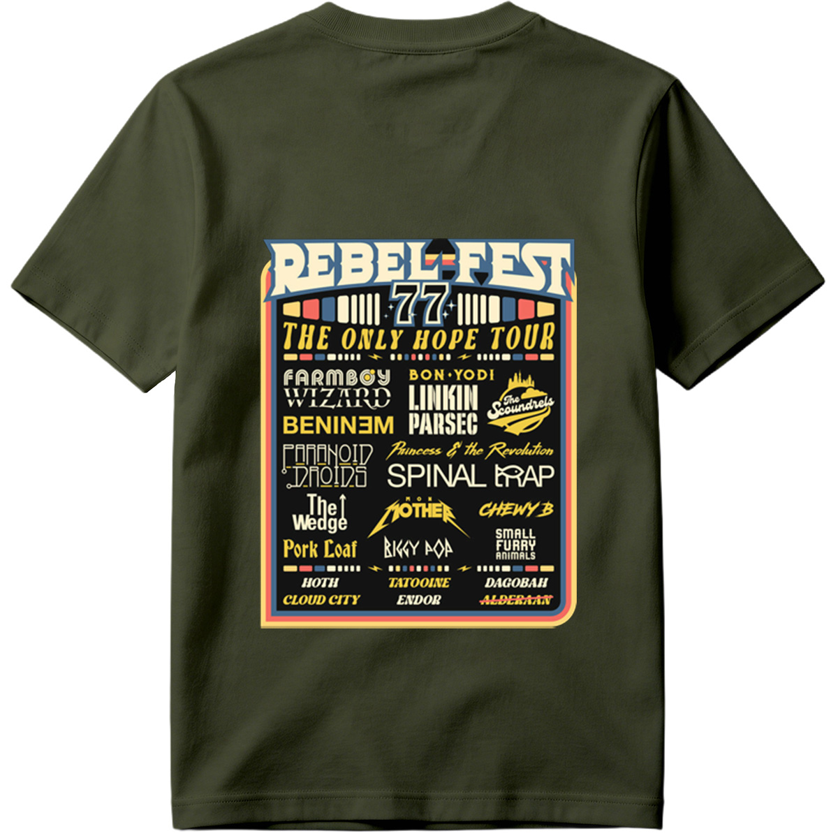 Rebel-Fest 77: The Only Hope Tour Featuring Star Wars Characters and Bands - Tee