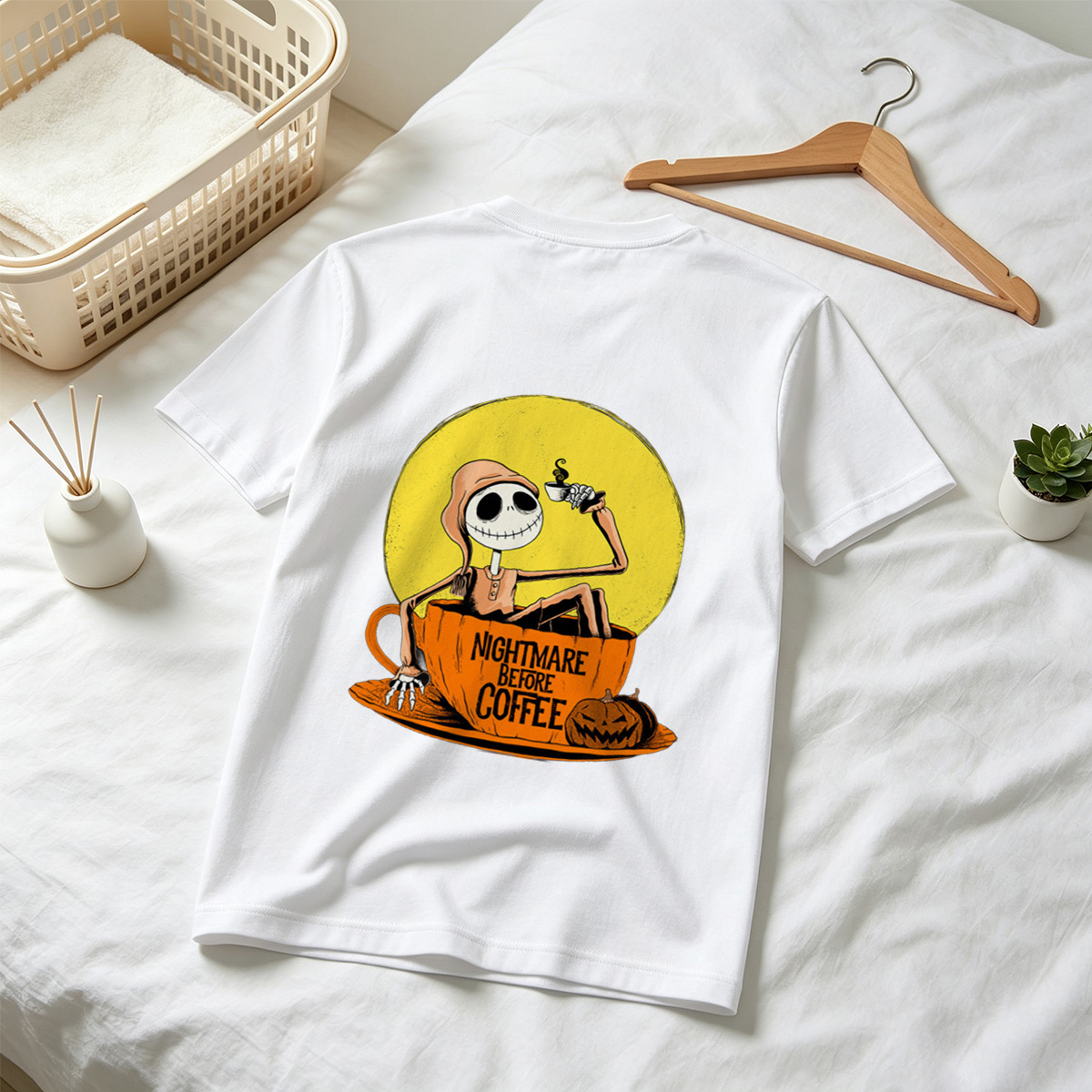 Jack Skellington in Coffee Cup - Nightmare Before Coffee - Tee