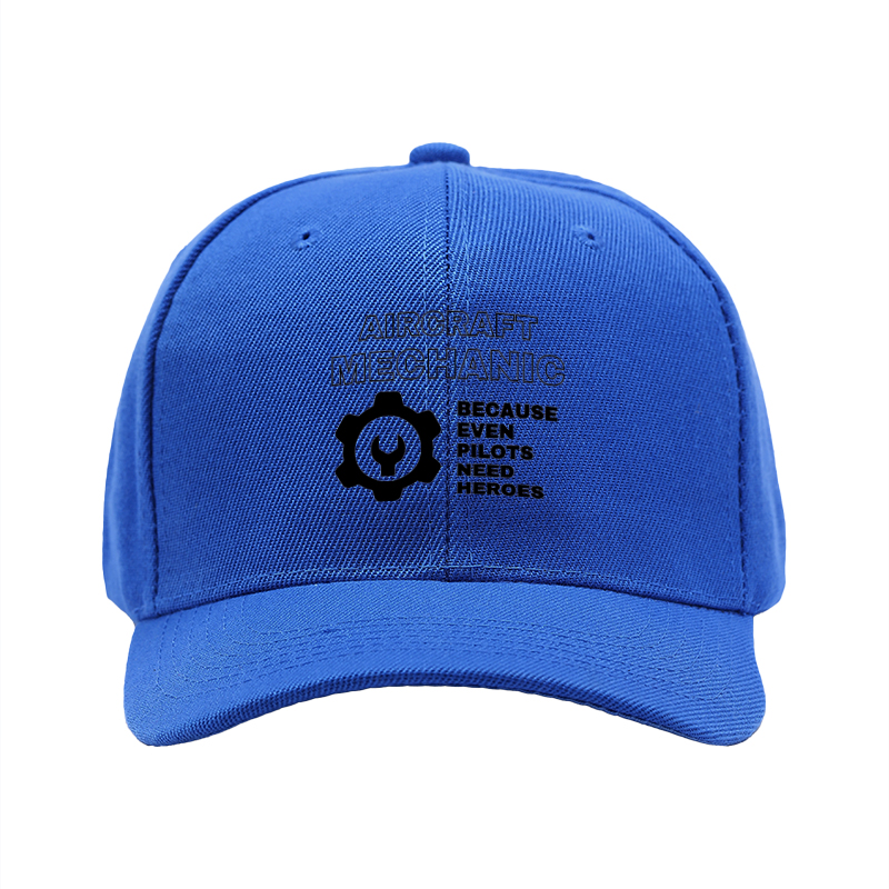 1pc New Baseball Cap Aircraft Mechanic Print Adjustable Unisex Hat for Outdoor Work and Casual Wear Adults