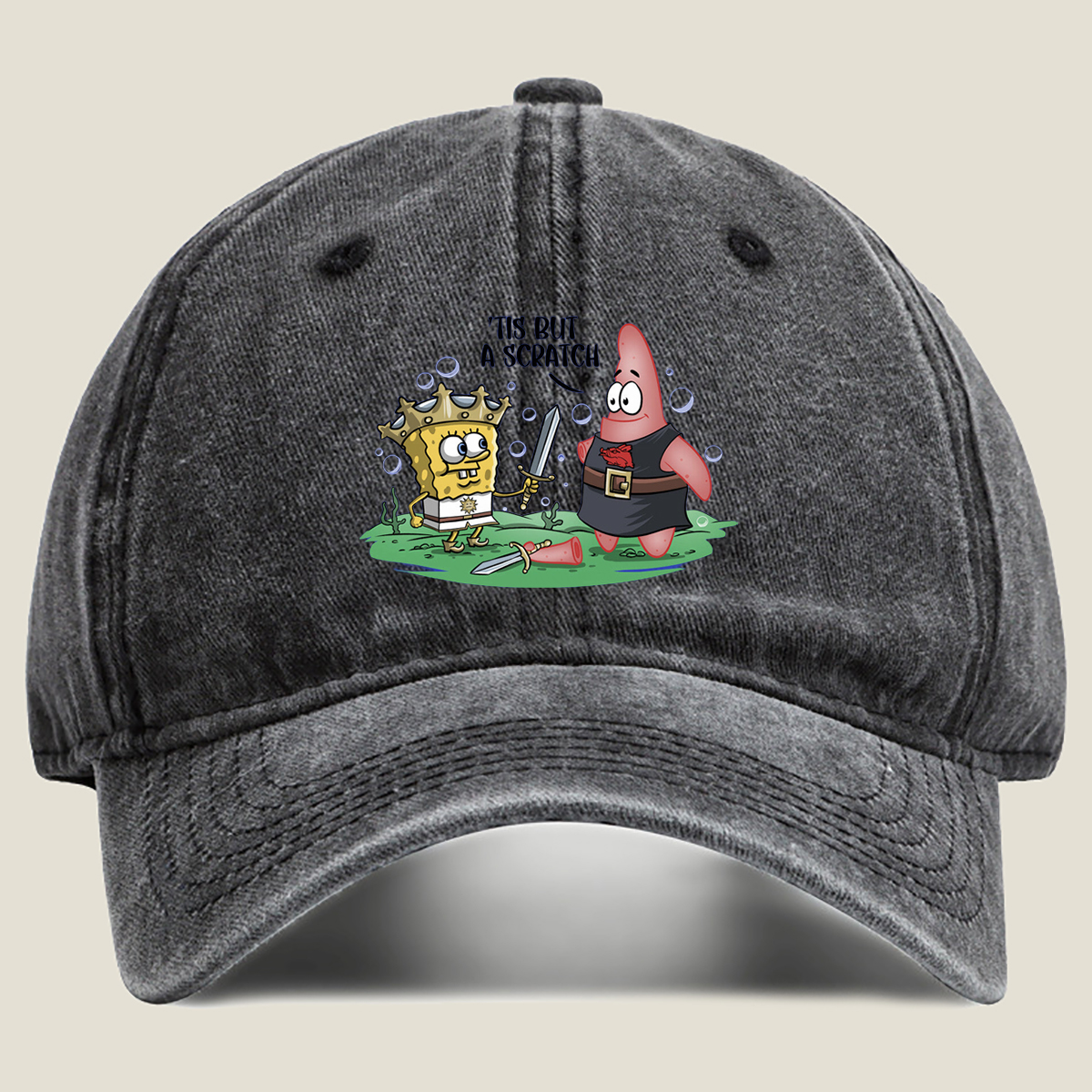 SpongeBob and Patrick in Medieval Adventure - Washed Denim - Baseball Cap