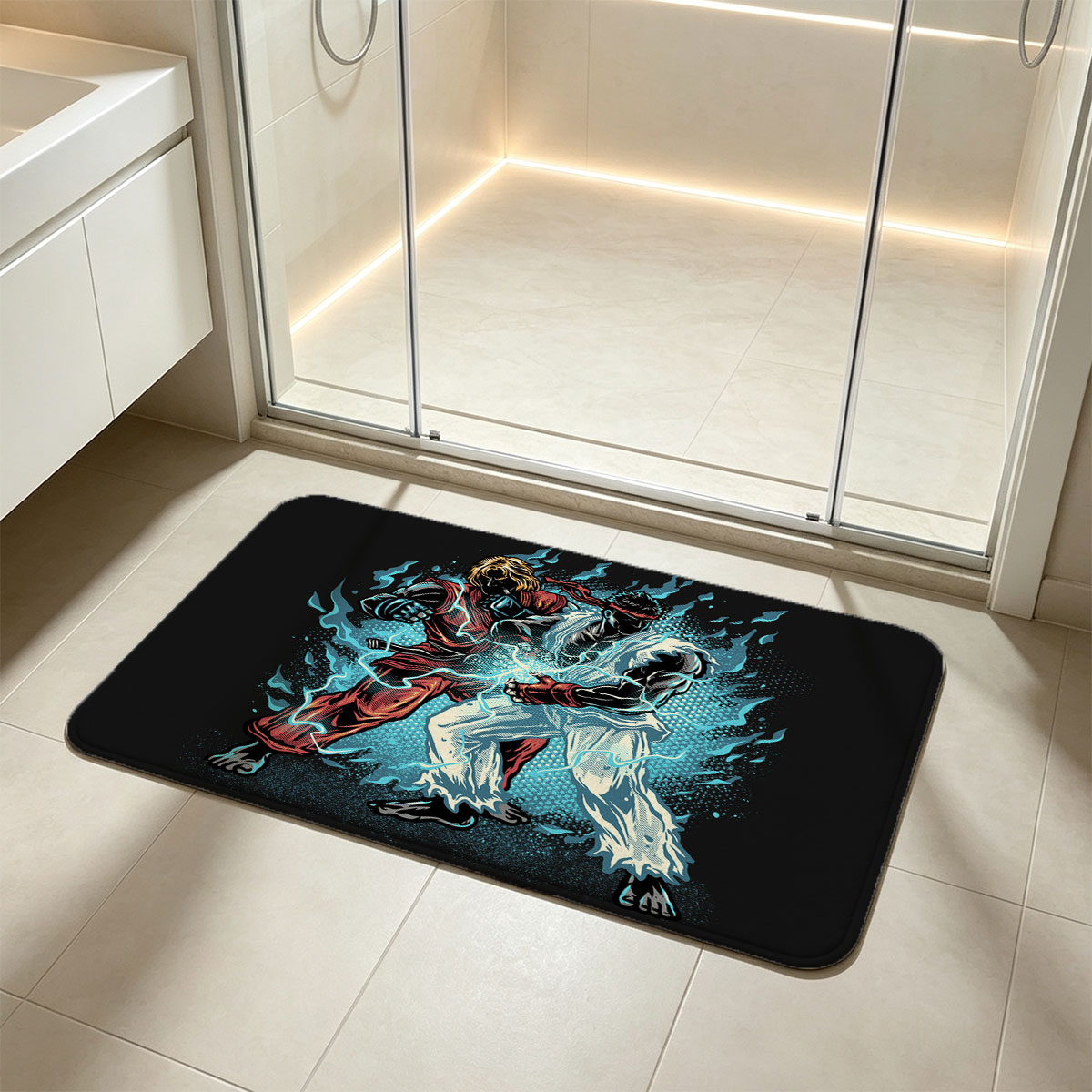 Ryu vs. Ken: Street Fighter Clash - Flannel floor mat