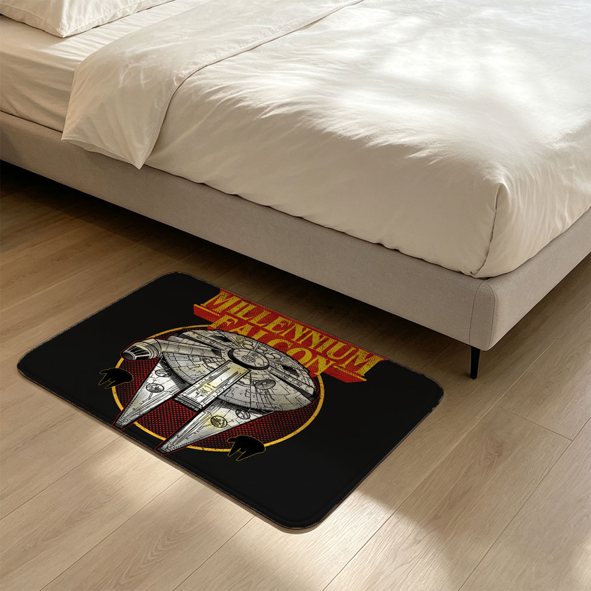 Millennium Falcon Star Wars Spaceship Design - Flannel floor mat