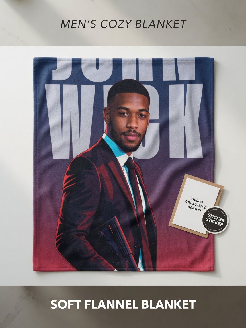Custom Photo Blanket Personalized Face Portrait Ultra Soft Flannel Fleece Throw Lightweight Warm Cozy Bed Couch Gift