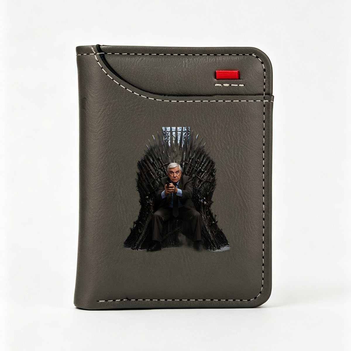 Robert Mueller on the Iron Throne, Holding a Gun - Vertical Style Wallet