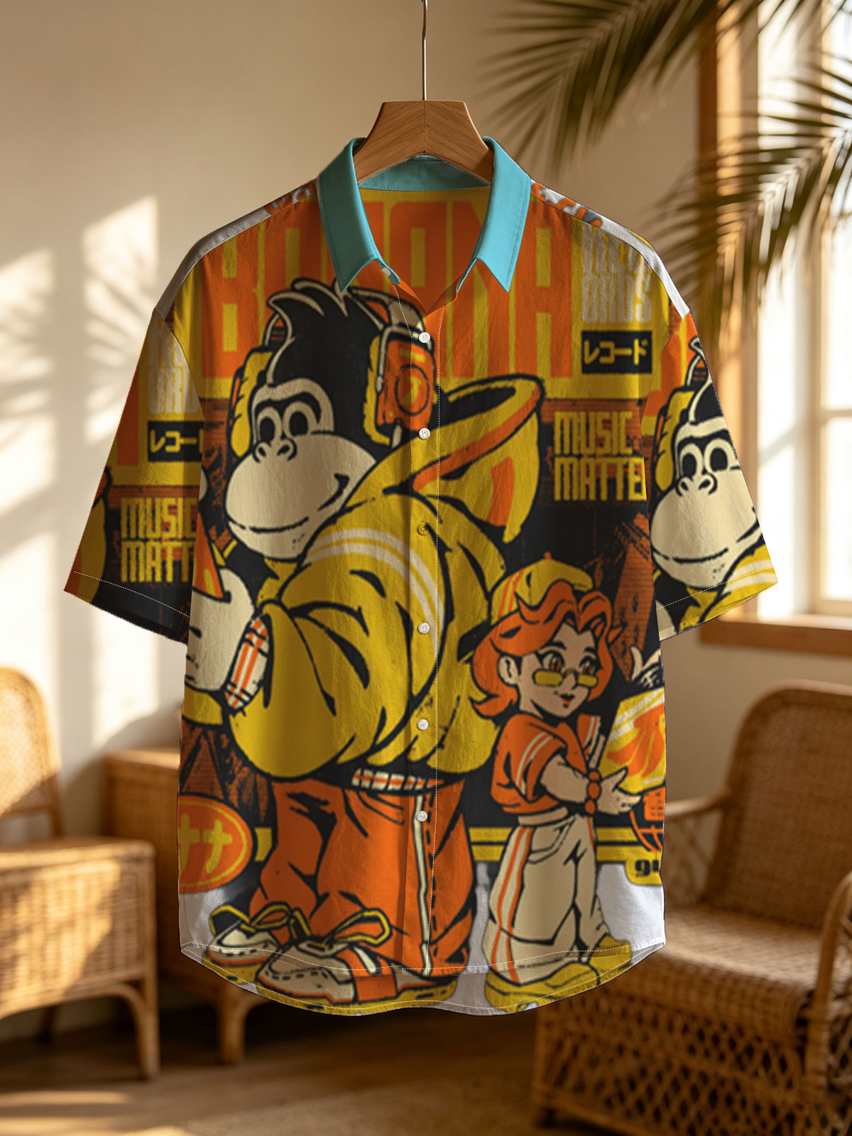 Banana Records: Monkey DJ and Girl with Vinyl, Music Matters 94'25' -  Shirt