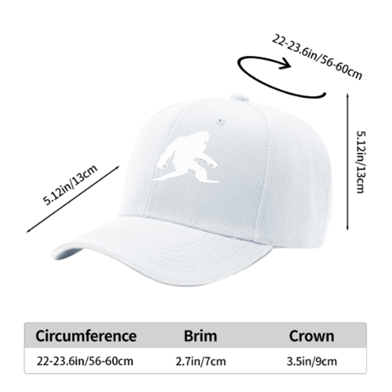 Unisex Classic Sandwich Hat with Bigfoot Silhouette Print - Outdoor Adventure Cap for Hiking, Camping, and Casual Wear - Perfect for Nature Enthusiasts and Cryptozoology Fans