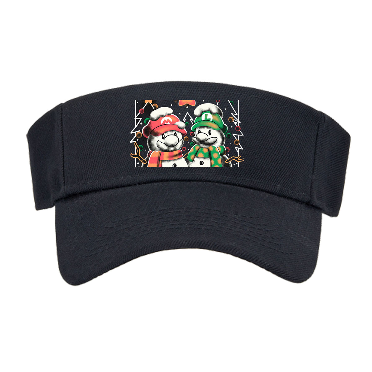 Mario and Luigi Snowmen Christmas Art -  Visor cap