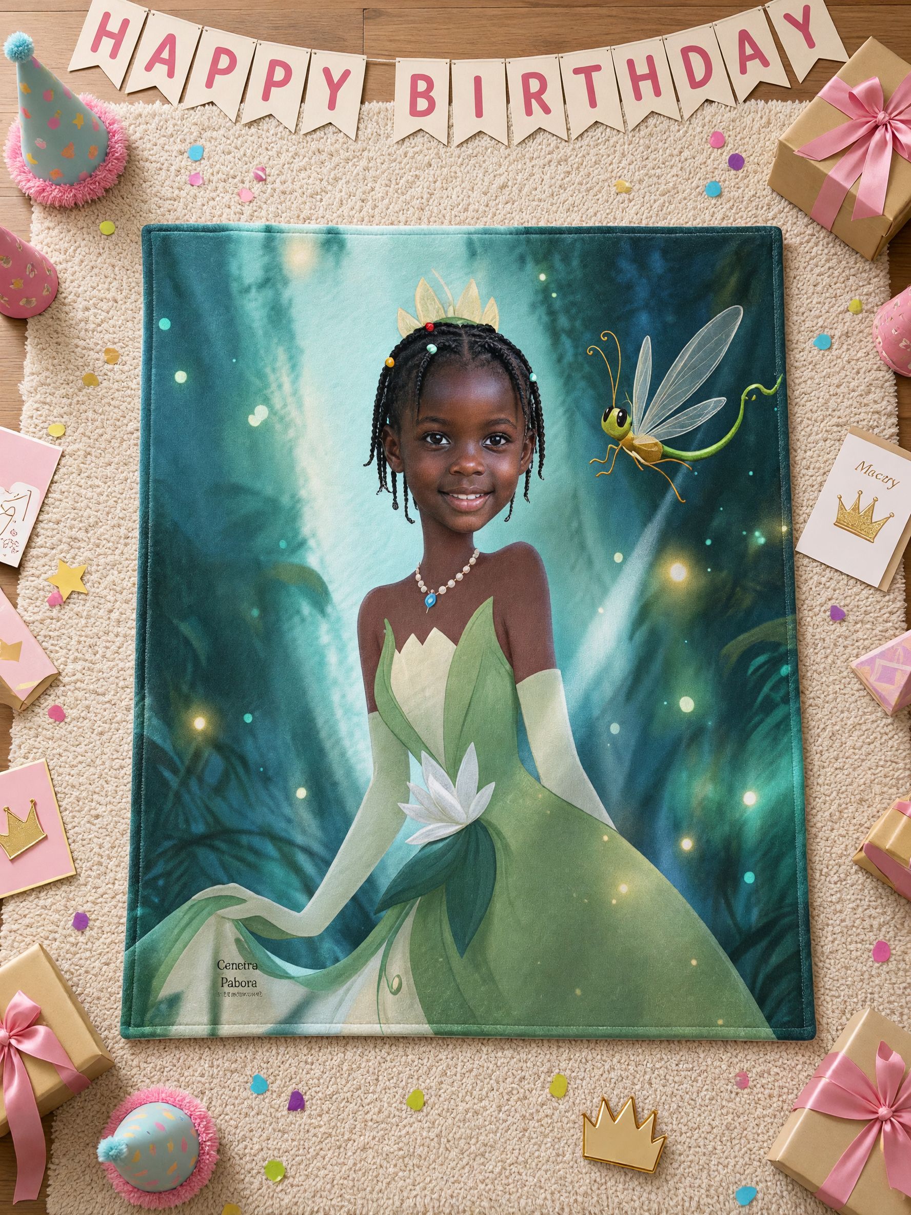 Personalized Face Photo Blanket Custom Fairy Princess Ultra Soft Flannel Throw Fleece Bed Wrap Ideal Meaningful Gift