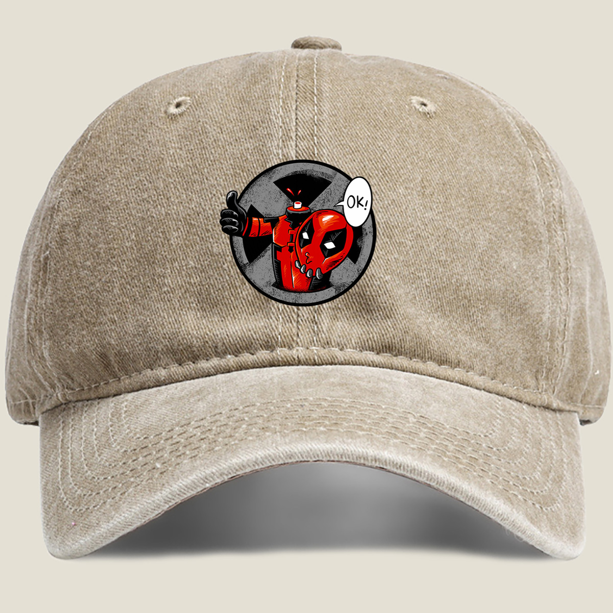 Deadpool OK! - Washed Denim - Baseball Cap