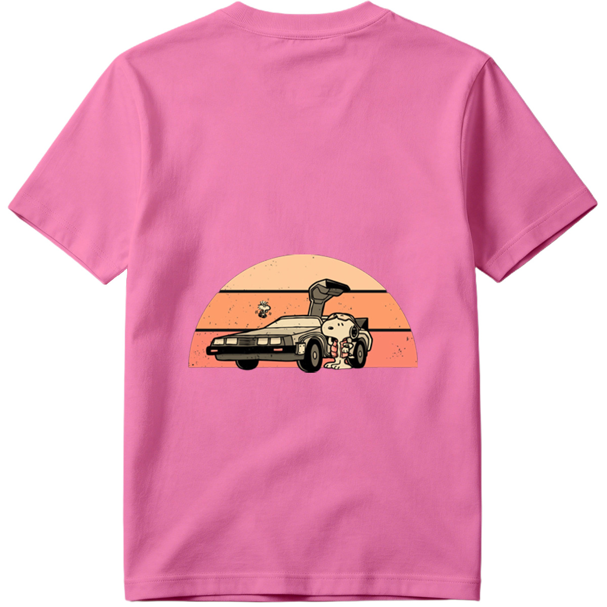 Snoopy and Woodstock in a DeLorean - Tee