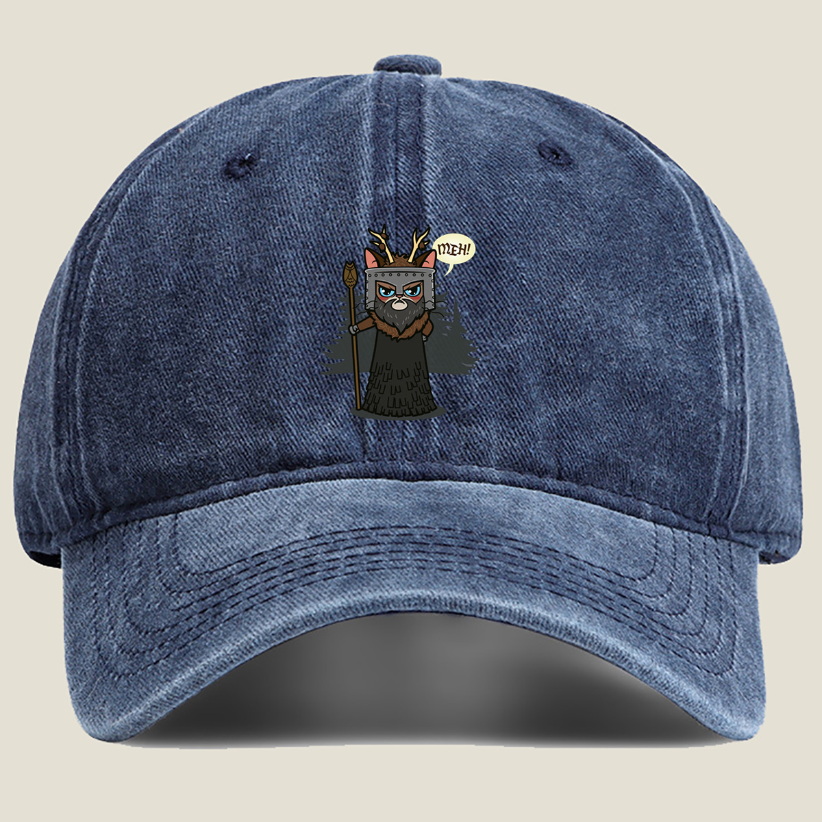 Cat Warrior with Antlers and Spear: 