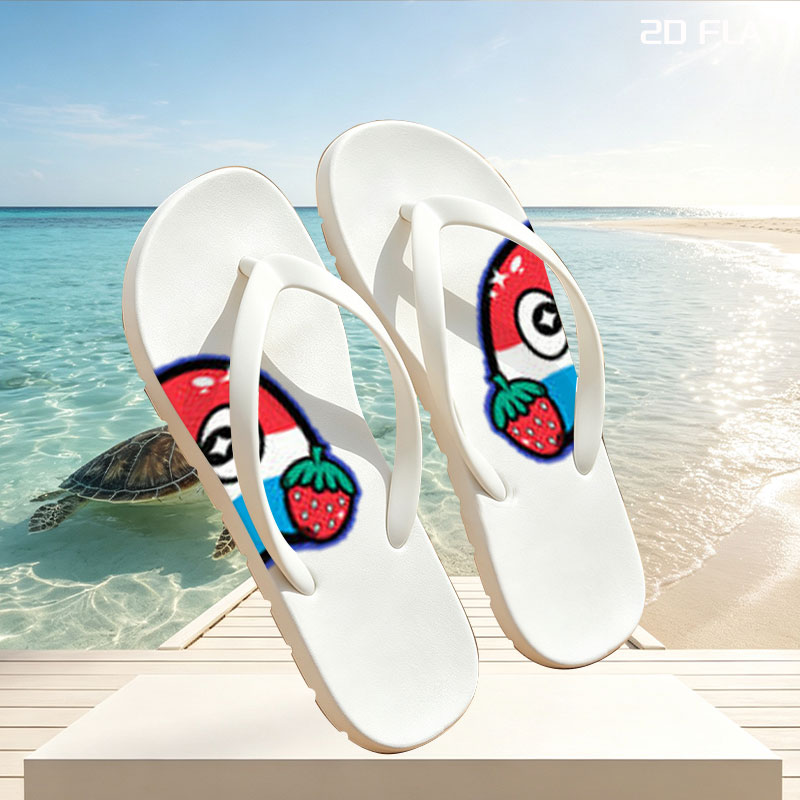 Pac-Man and Colorful Ice Cream Characters in Summer Vibes -  flip-flops