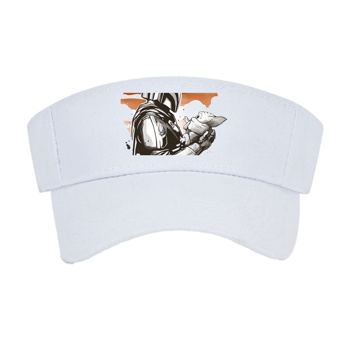 The Mandalorian and Grogu under a twin suns sky -  Visor cap