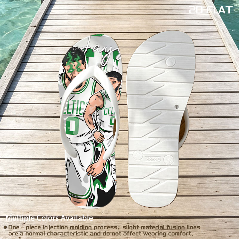 Jayson Tatum in Celtics Uniform, Basketball Action Art -  flip-flops