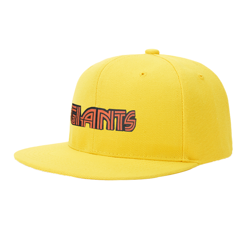 Flat Brim Baseball Cap Giants Logo Print Streetwear Underground Skate Style for Basketball Court Skate Park Urban Lifestyle Skaters Rappers Streetwear Enthusiasts