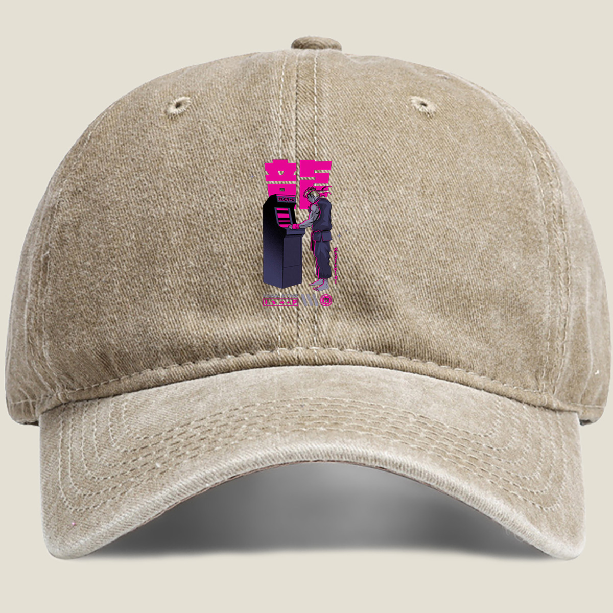 Street Fighter Ryu Arcade - Washed Denim - Baseball Cap