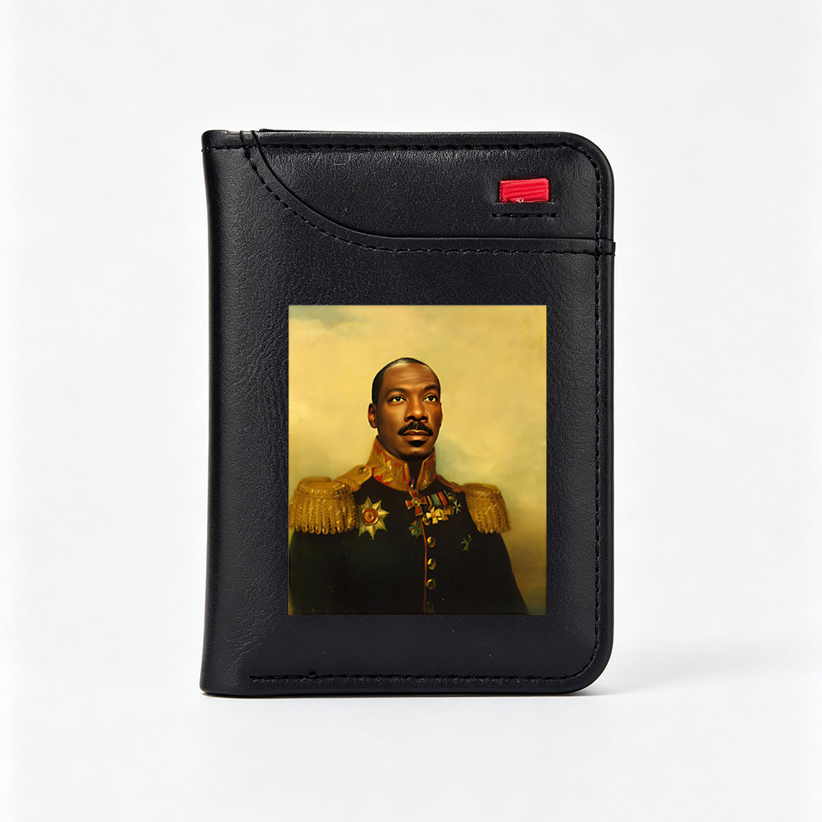 Portrait of a Distinguished Military Officer in Regal Uniform - Vertical Style Wallet