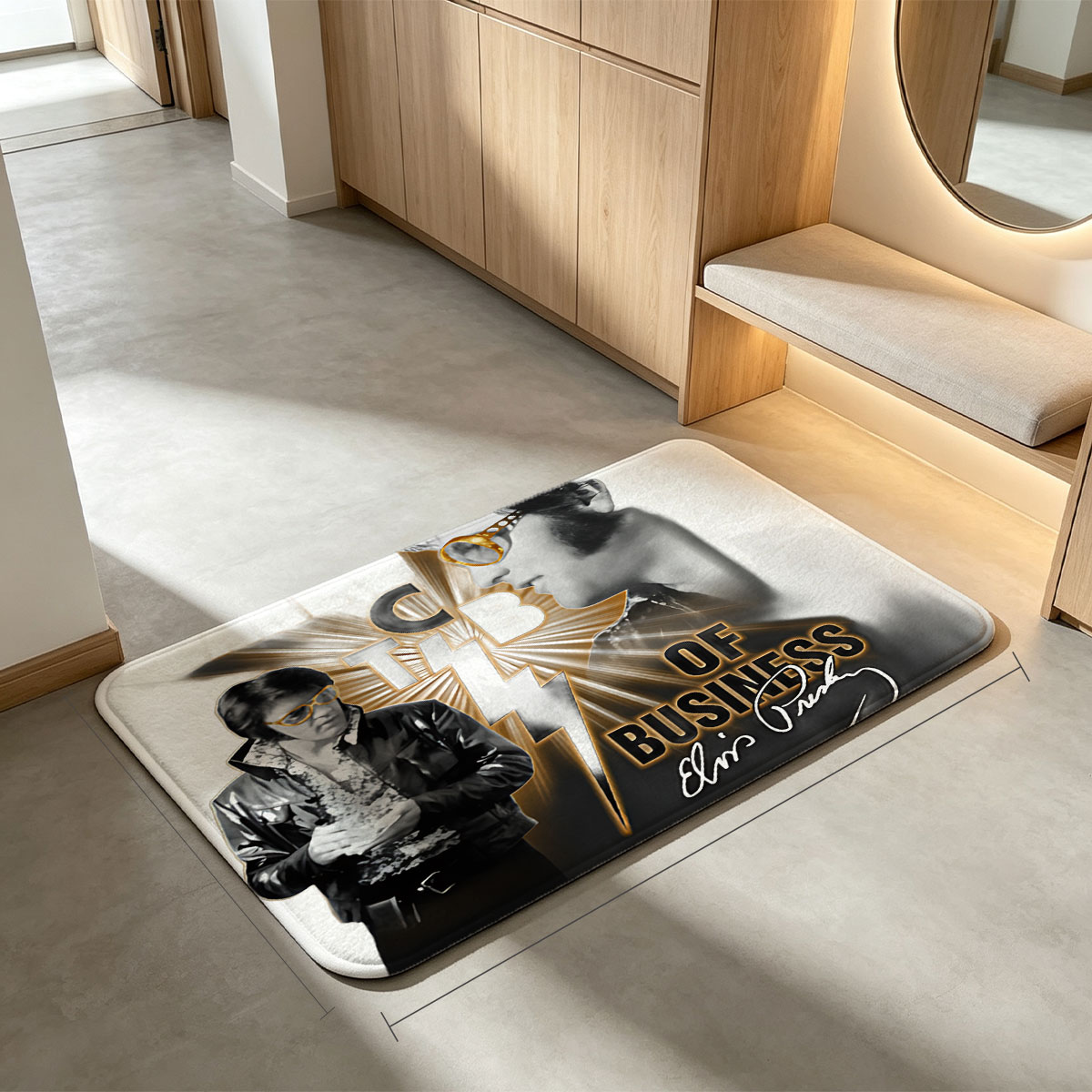 Elvis Presley - TCAB of Business: A Rock Legend's Iconic Style and Legacy - Flannel floor mat