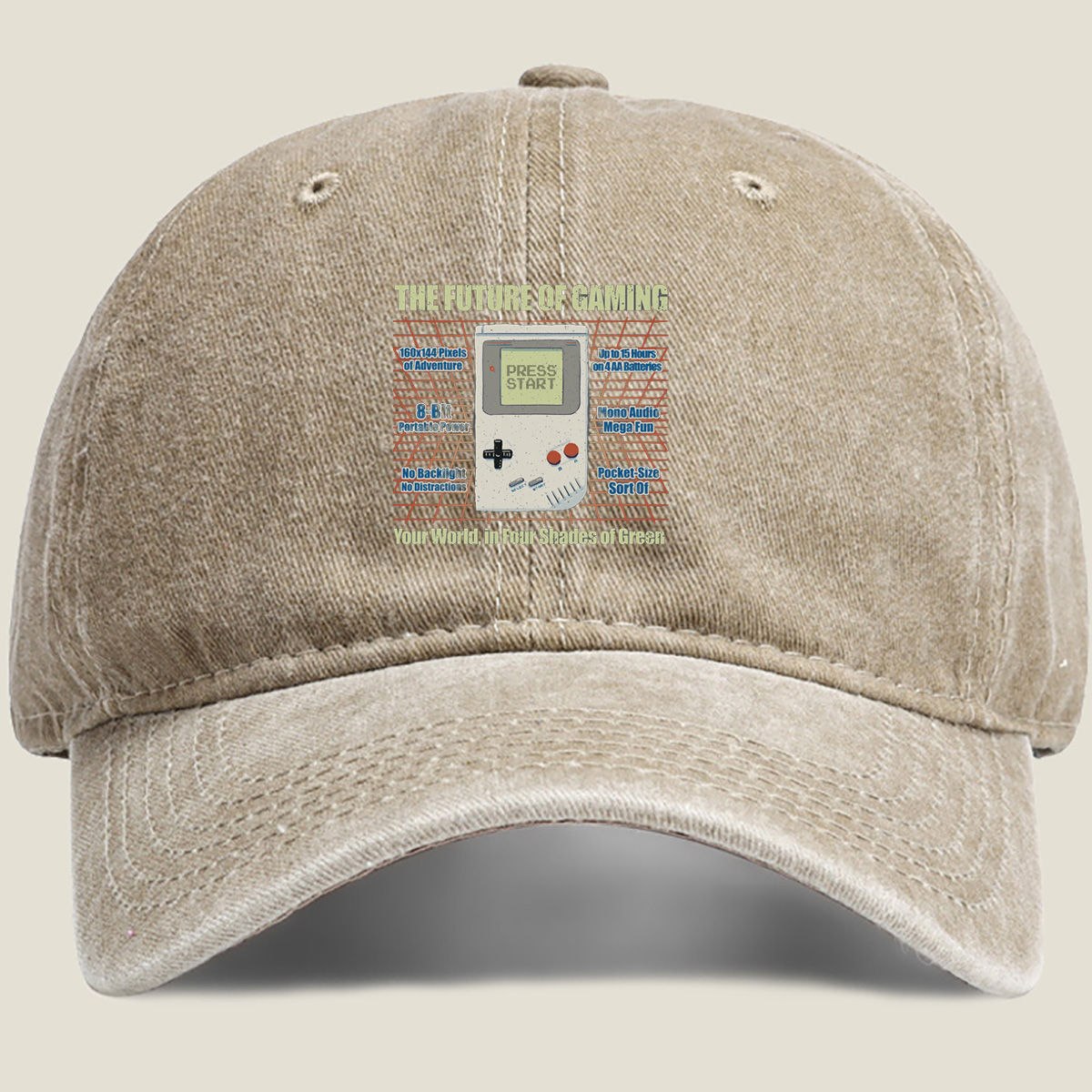 The Future of Gaming: 8-Bit Portable Power - Washed Denim - Baseball Cap