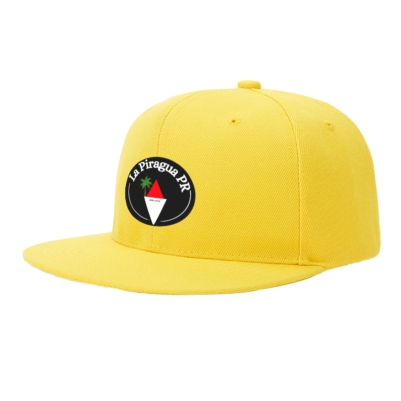 Flat Brim Baseball Cap La Piragua PR Logo Print Streetwear Underground Skate Style for Basketball Court Skate Park Urban Lifestyle Skaters Rappers Streetwear Enthusiasts Since 2019