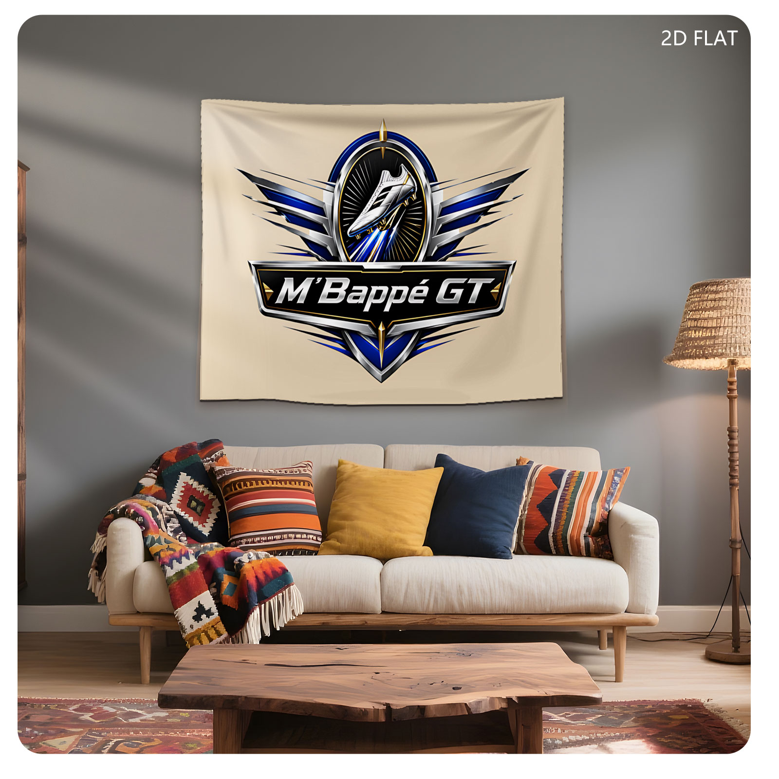 M'Bappe GT Football Shoe Brand Logo - Tapestry