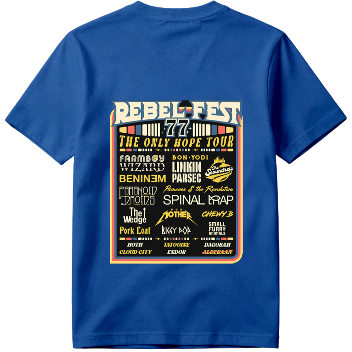 Rebel-Fest 77: The Only Hope Tour Featuring Star Wars Characters and Bands - Tee