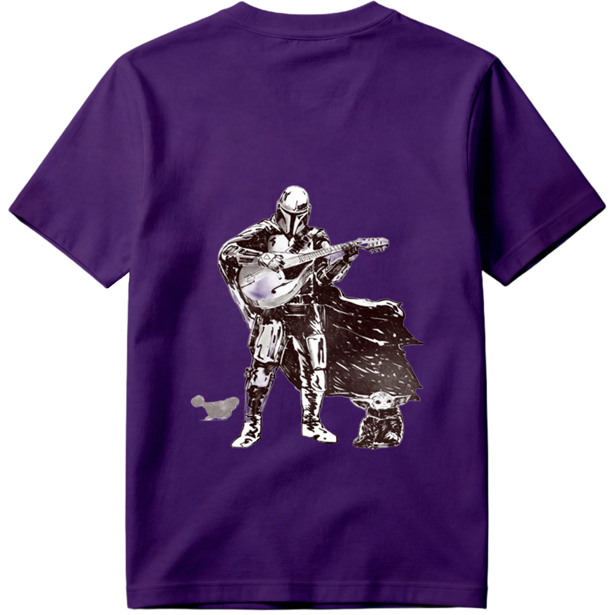 The Mandalorian Playing Mandolin with Grogu - Tee