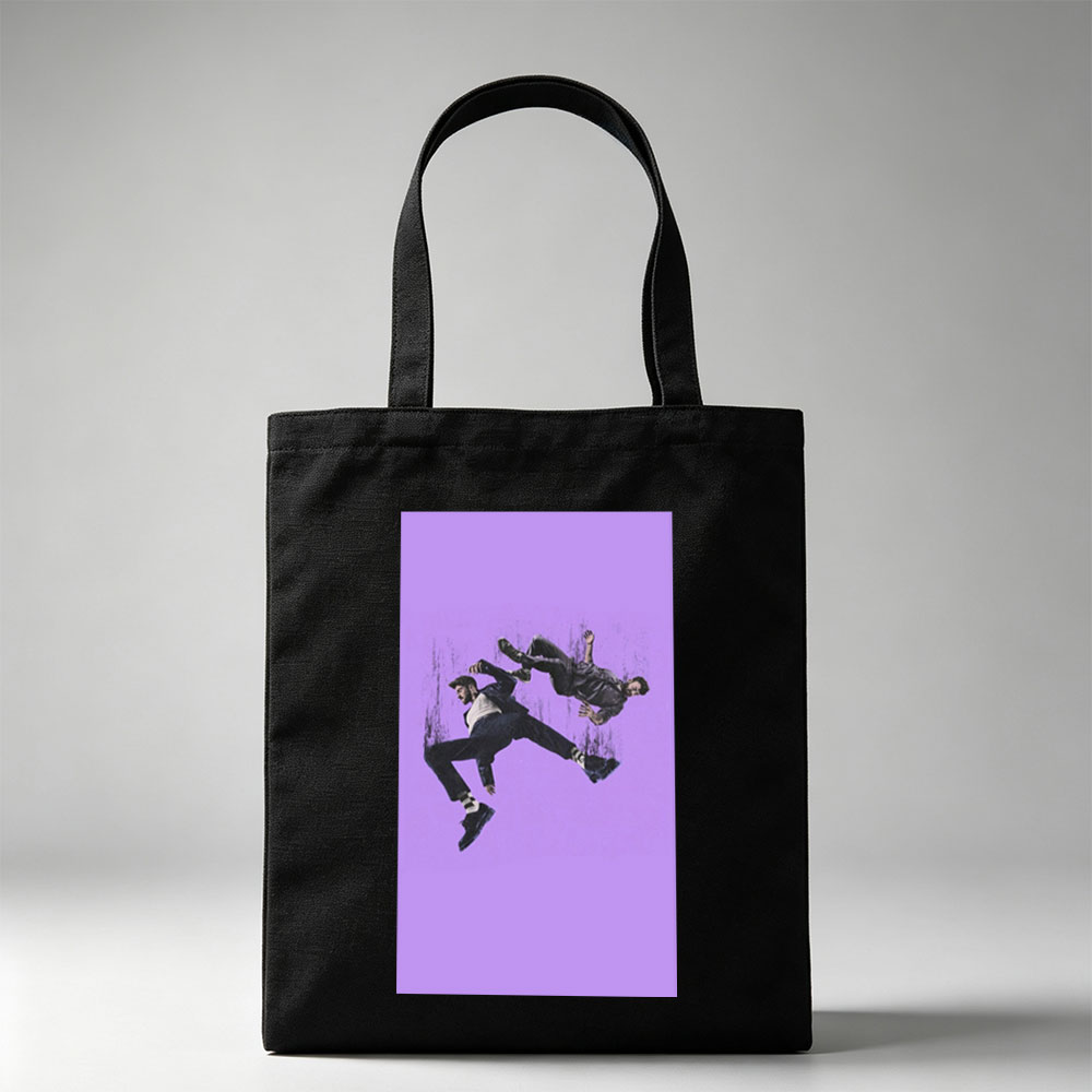 The Weeknd Falling Through Space in Purple Void - Canvas tote bags