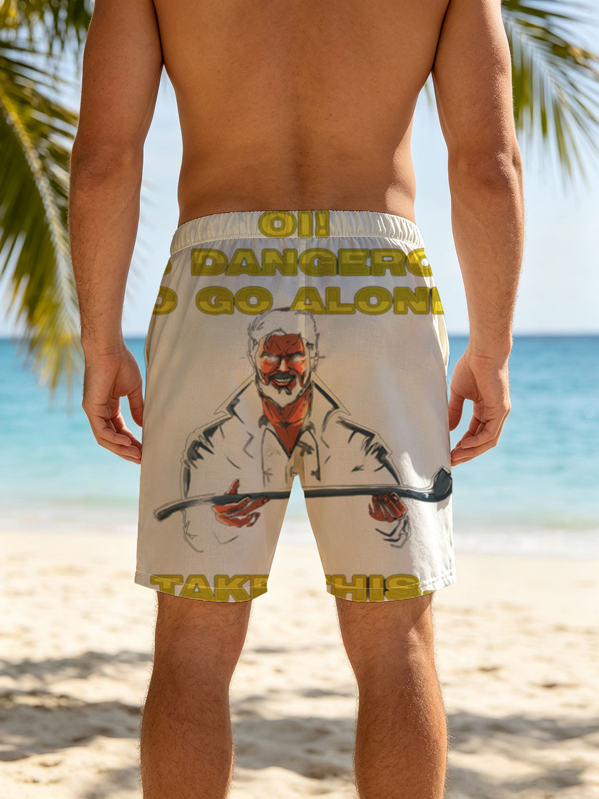 It's Dangerous to Go Alone: Link from The Legend of Zelda -  Beach shorts