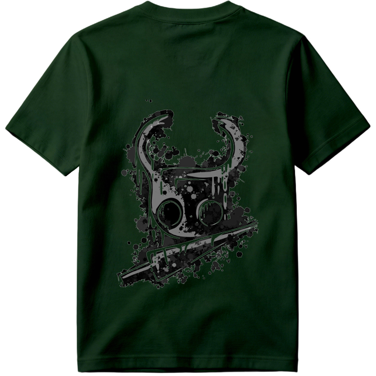 Gas Mask with Horns and Knife - Tee