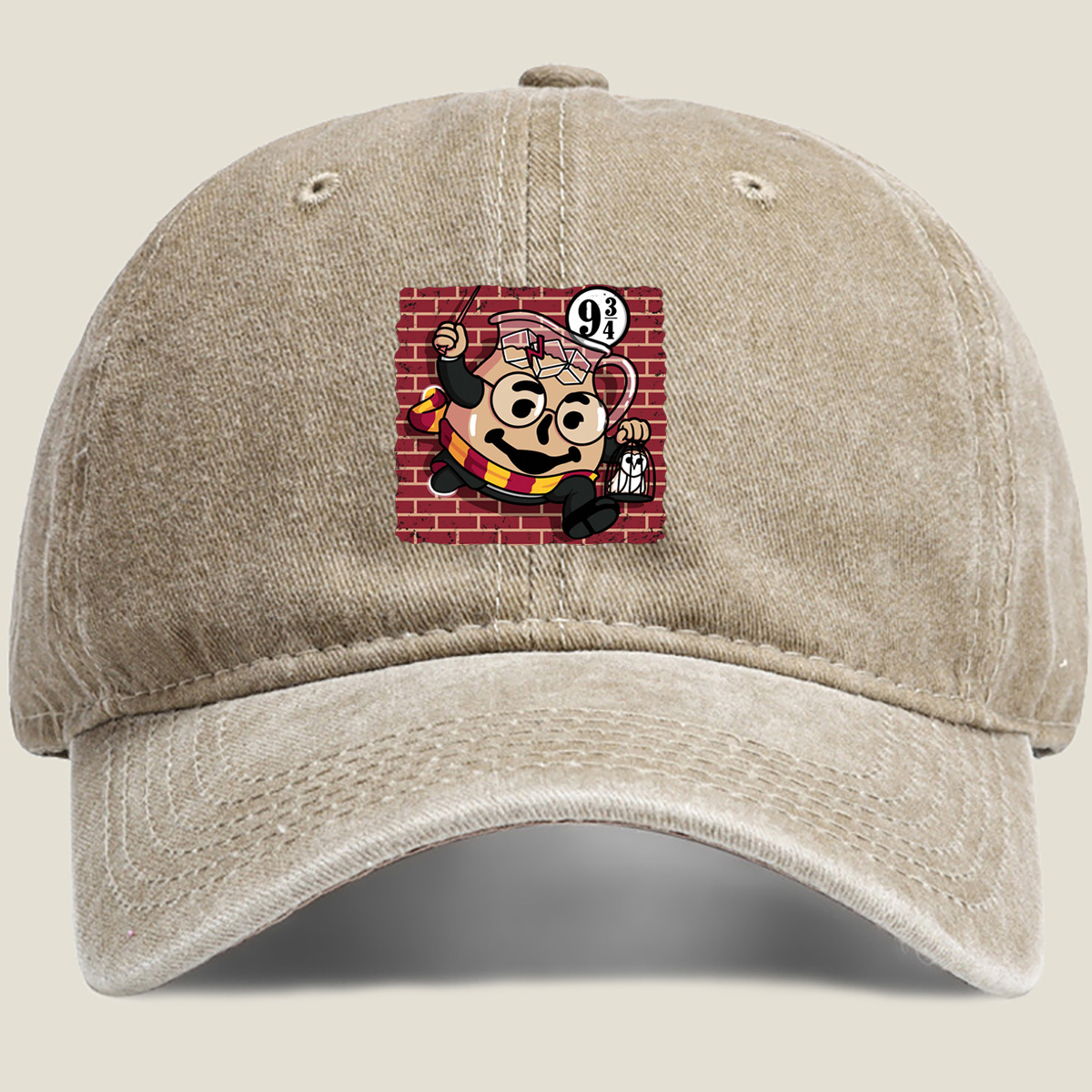 Harry Potter: Teapot Wizard at Platform 9? - Washed Denim - Baseball Cap