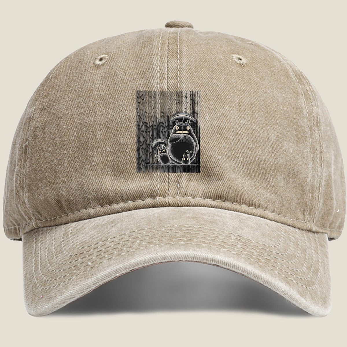 Totoro and Friends in the Rain - Washed Denim - Baseball Cap
