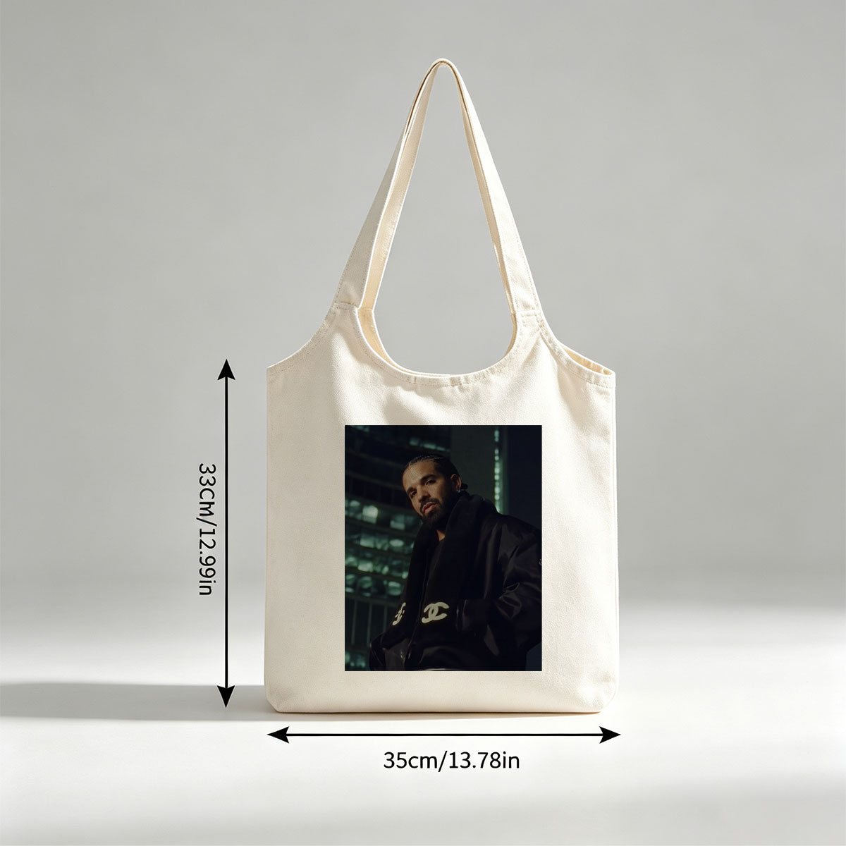 Drake in Urban Night Setting Wearing Chanel Jacket - Canvas shoulder bags/