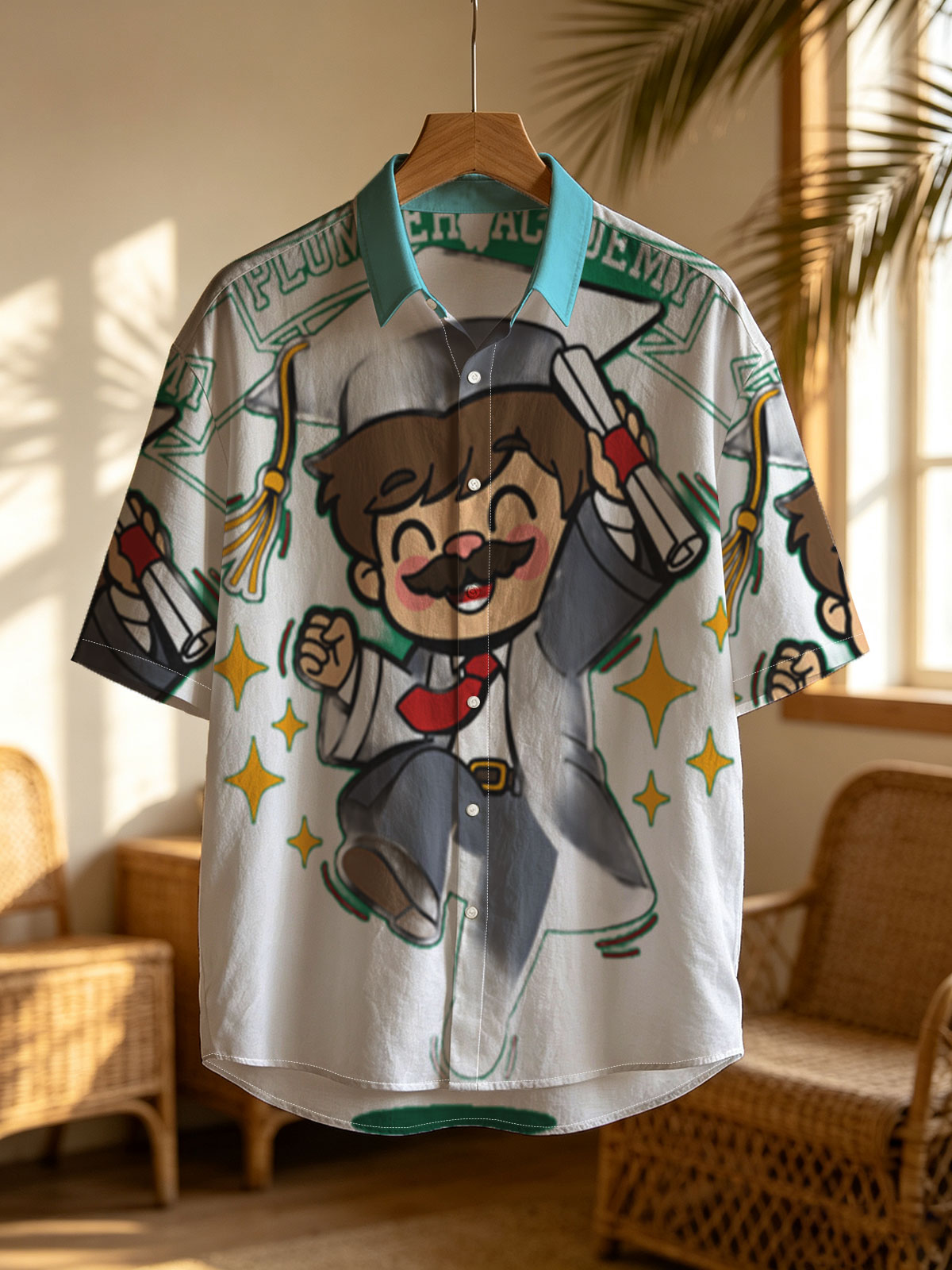 Plumber Academy Graduate Celebrates with Diploma -  Shirt