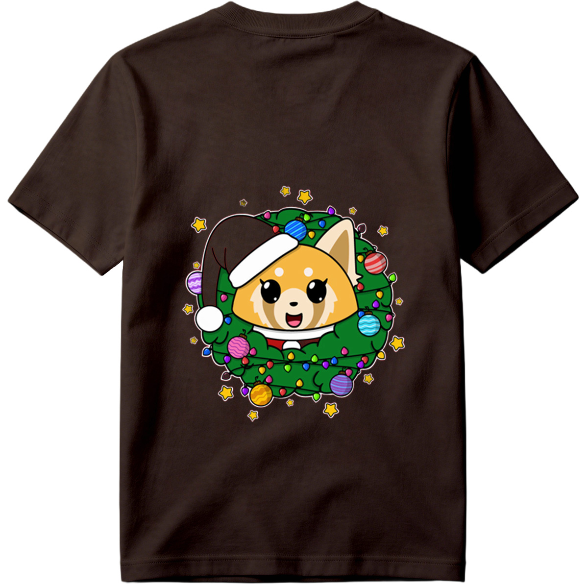 Chibi Dog in Christmas Wreath - Tee