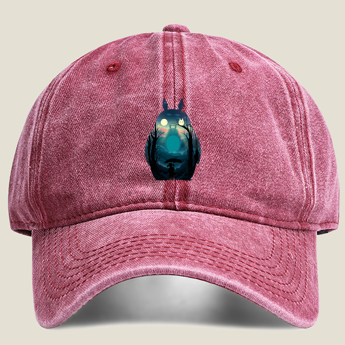 Totoro and the Moonlit Forest - Washed Denim - Baseball Cap