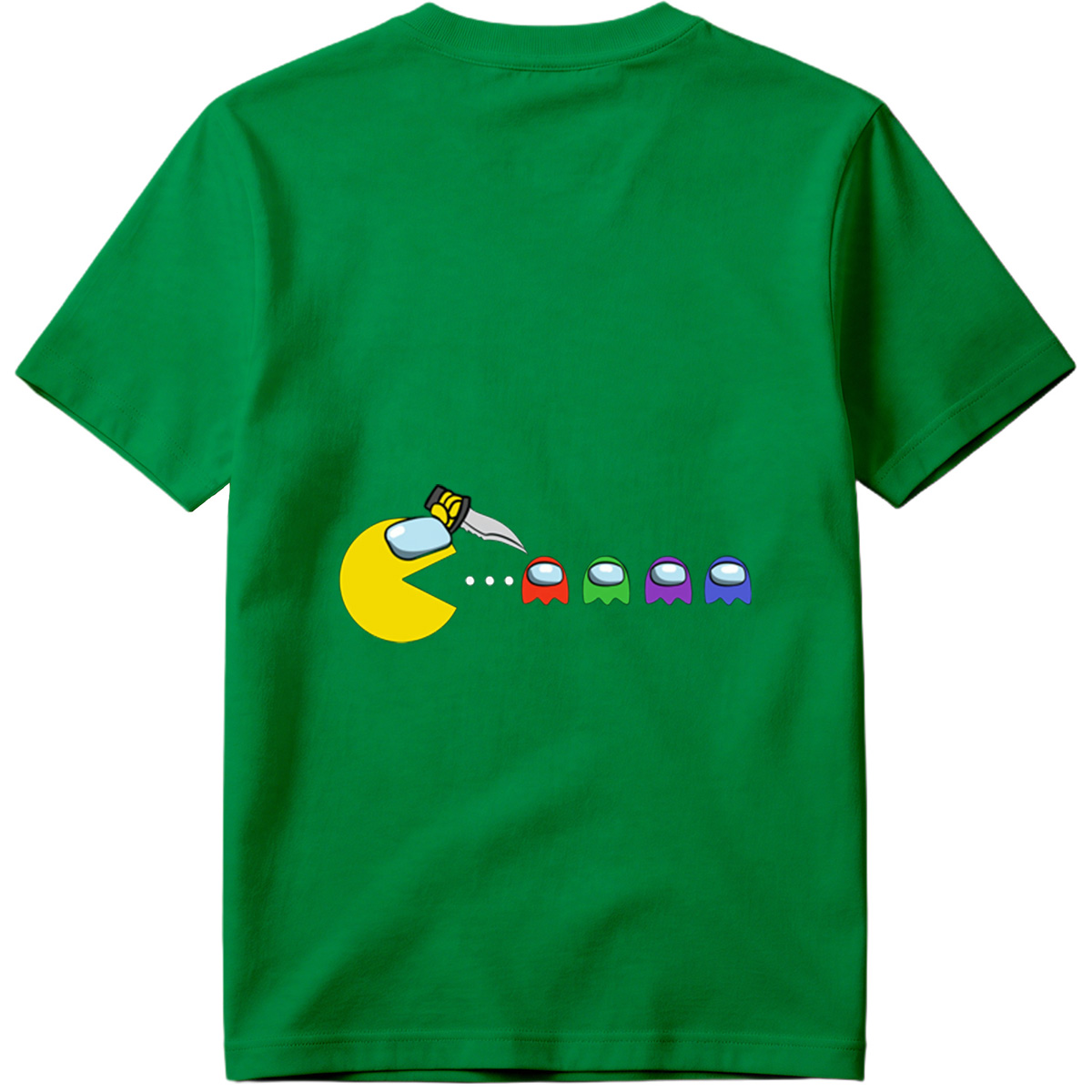 Pac-Man Meets Among Us Characters - Tee