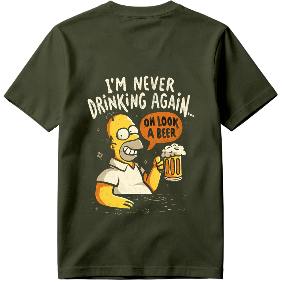 Homer Simpson I'm Never Drinking Again - Tee