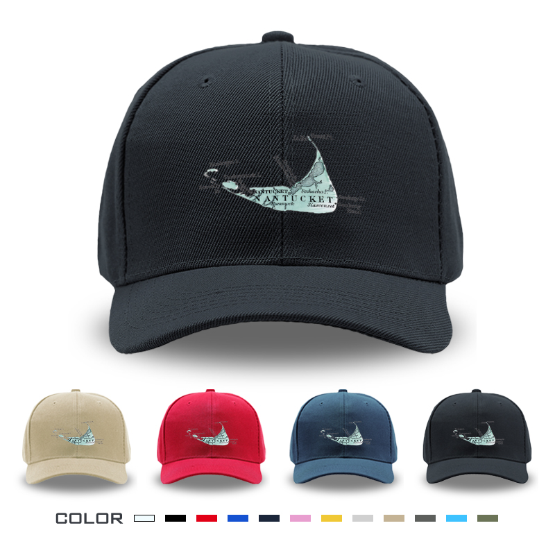 1pc New Baseball Cap with Nantucket Island Print and Text Design Unisex Adjustable Hat for Outdoor Activities Travel and Casual Wear Suitable for Adults and Teens
