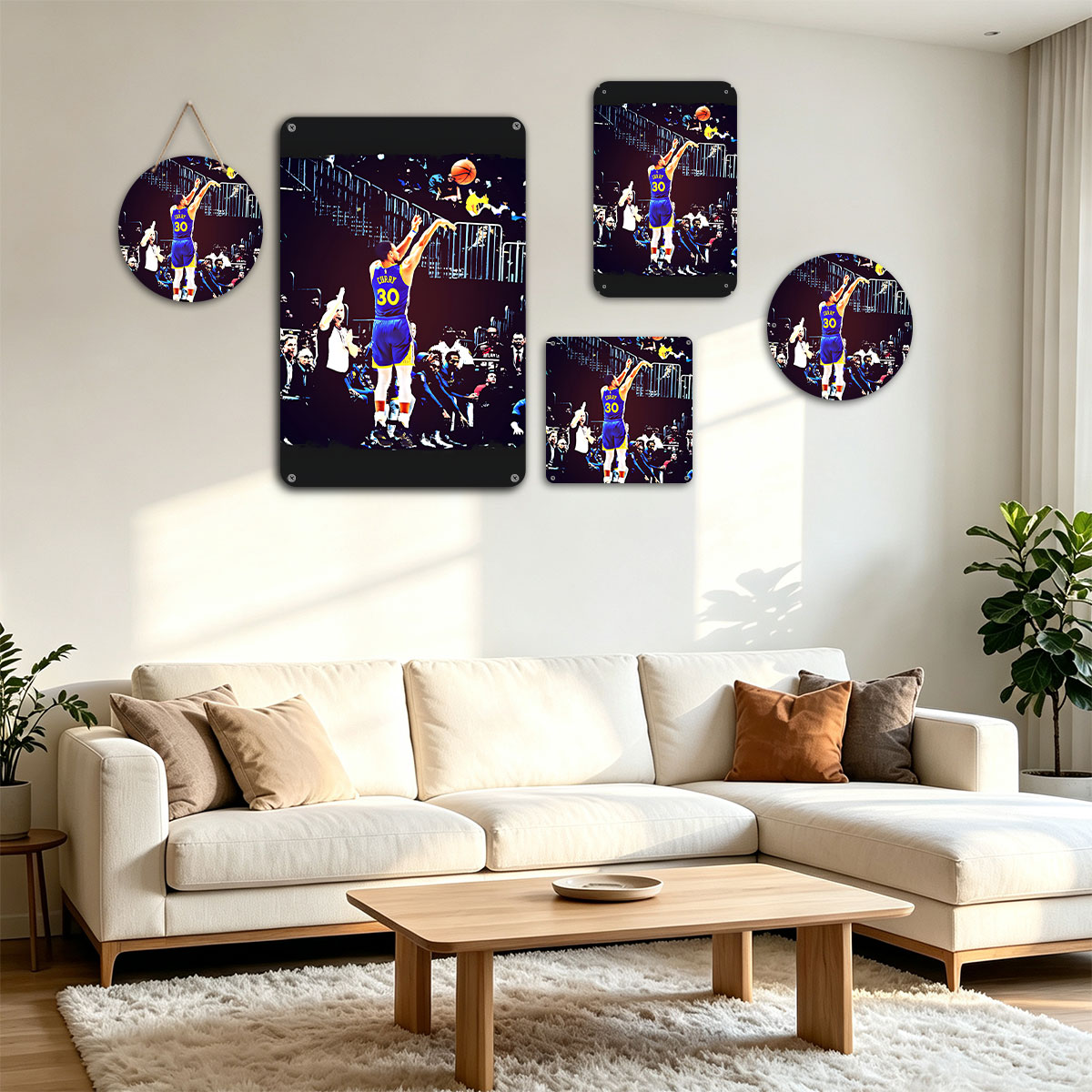 Stephen Curry #30 Shooting Three-Pointer in NBA Game - painting