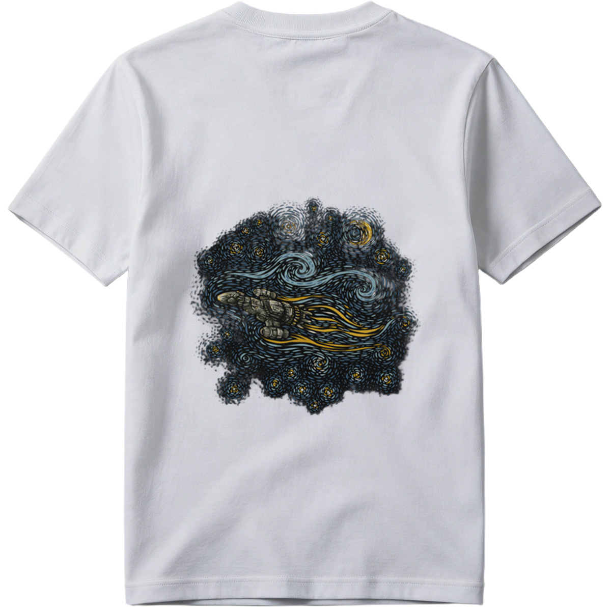 Cyberpunk Hand in Starry Night - Tee