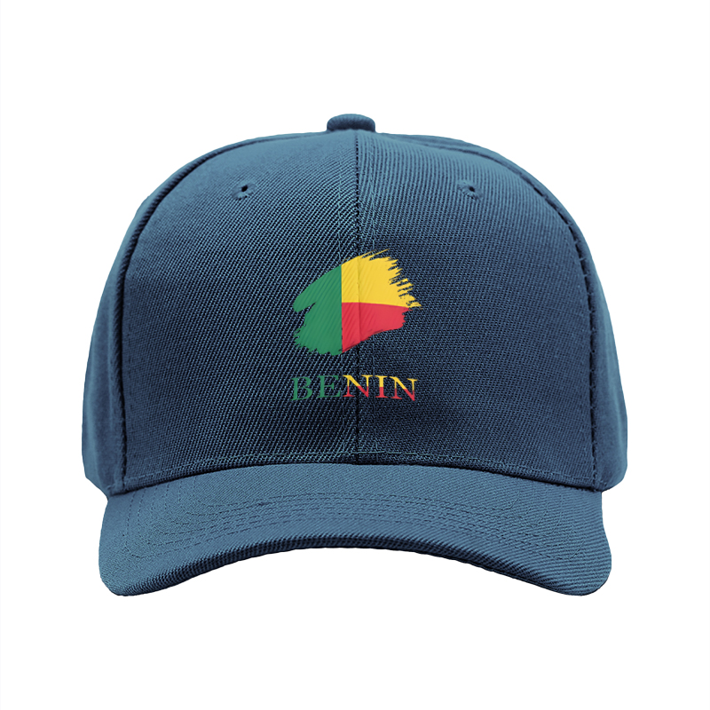1pc New Baseball Cap with Benin Flag Print and Text Design Unisex Adjustable Hat for Outdoor Activities and Daily Wear Suitable for Adults Who Love National Culture and Fashion Styles