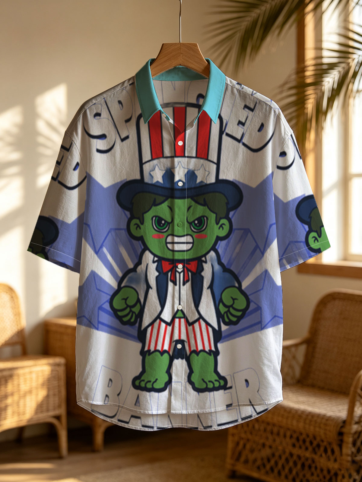 Star-Spangled Banner: Hulk in Uncle Sam Costume -  Shirt