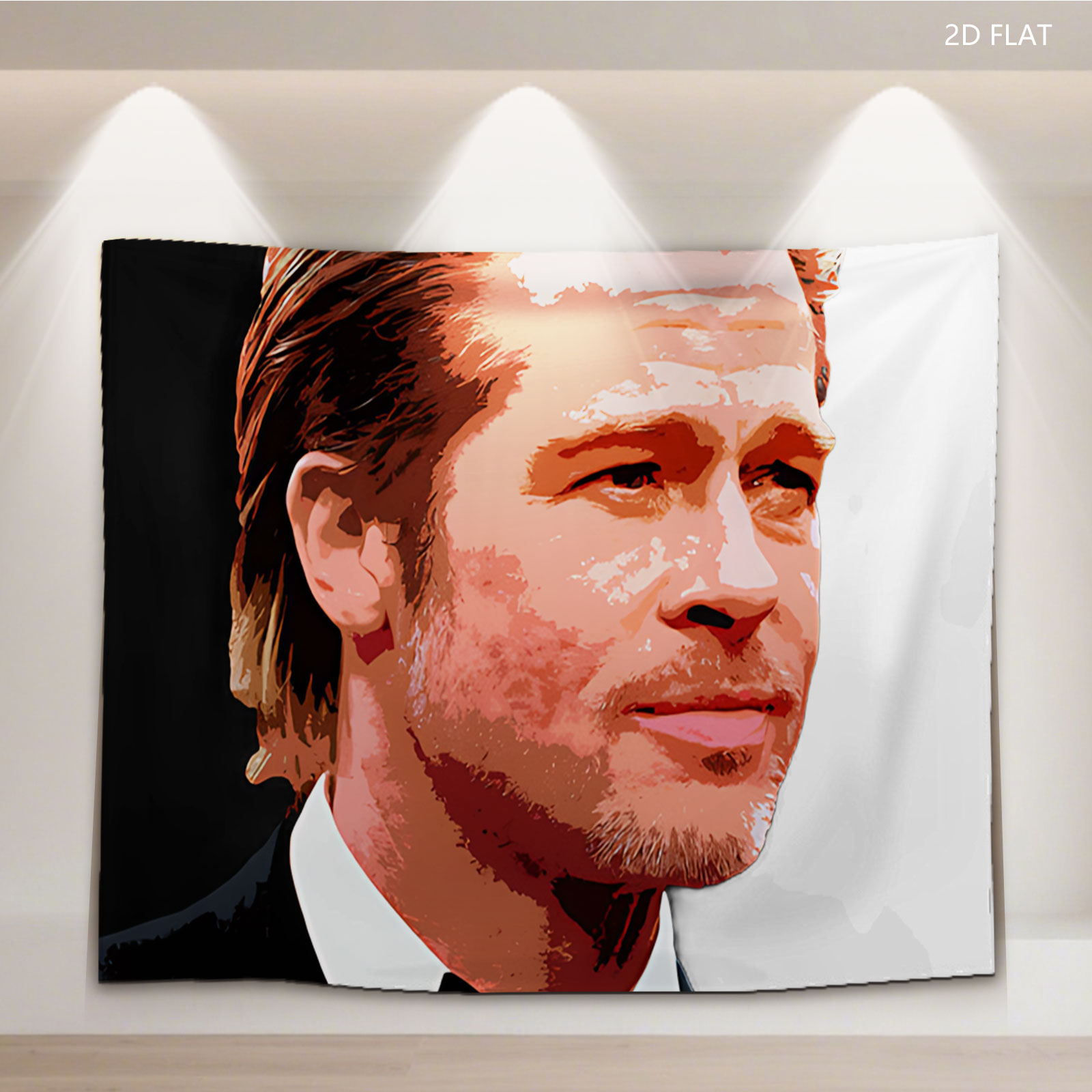 Brad Pitt in a Tuxedo Portrait - Tapestry