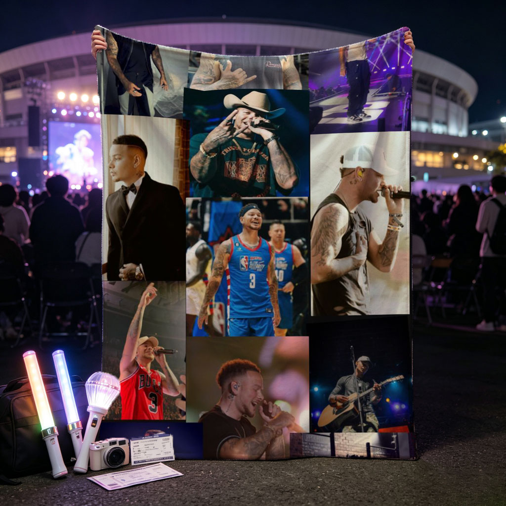 Chris Brown Live Performance and Lifestyle Moments Collage - Blankets