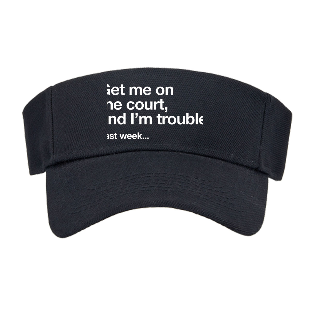 Get Me on the Court, I'm Trouble: Last Week -  Visor cap